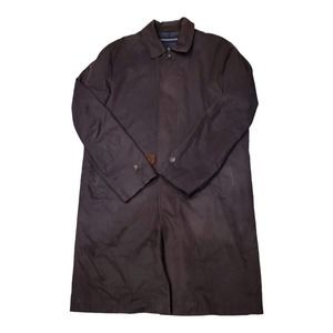 Brooks brother overcoat/raincoat/trench coat Navy blue with Liner Size 42L